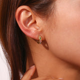 Geometric Micro-inlaid Water Drop Zircon Earrings – Unique Gift Ideas — 8