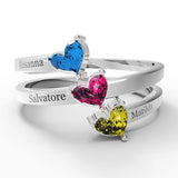 Silver Love Heart Ring With Personalized Name – Gifts for Couples — 1