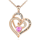 Lettering Necklace Double Heart Diamond – Jewelry Gift Ideas — 4