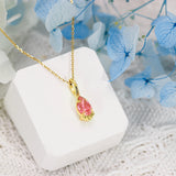 Red Corundum Double Stone Pendant – Jewelry Gift Ideas — 5
