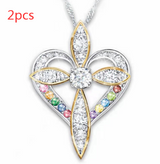 Fashion Love Heart Shaped Cross Pendant – Jewelry Gift Ideas — 8