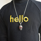 Vintage Fashion Trend Red Diamond Skull Necklace – Jewelry Gift Ideas — 4