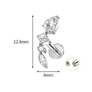 G23 Titanium Alloy Lip Claw Inlaid Horse Eye 5A Zircon – Stylish Gifts — 11