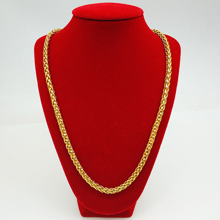 Brass Gold-plated Necklace Men And Women – Jewelry Gift Ideas — 1