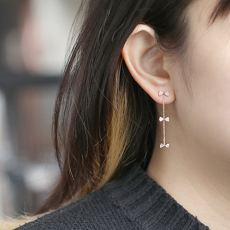 Earrings Bowknot Premium Long – Birthday Gifts — 1