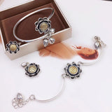 925 Sterling Silver Creative Lotus Bracelet Women – Jewelry Gift Ideas — 3