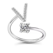 Female Stylish Adjustable Zircon 26 Letters Ring – Gifts for Her — 3