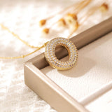 Copper-plated Gold Zircon Chubby Pendant Necklace – Jewelry Gift Ideas — 8