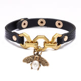 Personality New Chain Small Bee PU Leather Pearl – Jewelry Gift Ideas — 4