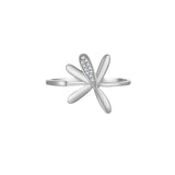 S925 Silver Ring Petal Zircon Adjustable Opening – Unique Gift Ideas — 3