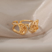 Micro Set Zircon Butterfly Tail Ring – Holiday Gift Ideas — 3