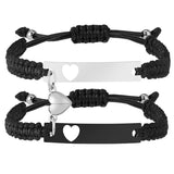 Black Steel Hand Woven Couple Bracelet – Jewelry Gift Ideas — 3