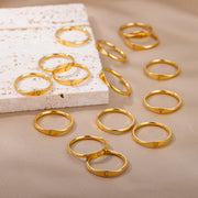 Stainless Steel Gold 26 Alphabet Ring – Stylish Gifts — 1