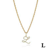 26 Letter Necklace Inset Zircon 18k Gold Necklace – Jewelry Gift Ideas — 19