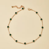 Simple Green Rhinestone Women's Short Single – Jewelry Gift Ideas — 5