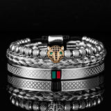 Micro Inlaid Leopard Head Bracelet Set – Jewelry Gift Ideas — 12