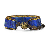 Lapis Natural Stone Leather Braided Bracelet – Jewelry Gift Ideas — 4