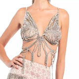 Women's Diamond Tassel Bikini Body Chain – Gifts for Her — 2