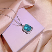 Simulation Paraiba Rings Ear Studs Necklace Suit – Jewelry Gift Ideas — 3