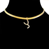 Ins Zircon Necklace Simple Snake Bone Chain Hip – Jewelry Gift Ideas — 13