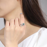 Sunflower Rotating Ring Set With Diamond Simple – Small Gift Ideas — 17