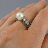 Inlaid Imported Artificial ABS Pearl Ring – Holiday Gift Ideas — 3