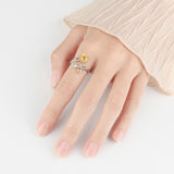 Sunflower Rotating Ring Set With Diamond Simple – Small Gift Ideas — 4