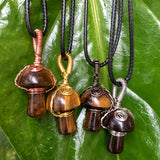 Natural Crystal Mushroom Pendant Necklace – Jewelry Gift Ideas — 11