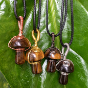 Natural Crystal Mushroom Pendant Necklace – Jewelry Gift Ideas — 11