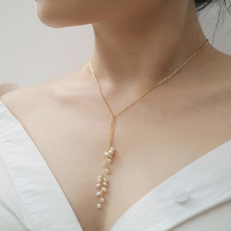 Elegant Natural Pearl Sweater Chain Necklace – Jewelry Gift Ideas — 1