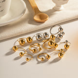 Spherical Personality Ring Female Gold Steel Size Ball – Gifts for Her — 20