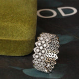 Italian Craft Textured Carved Gold Lace Rim Ring – Creative Gifts — 4