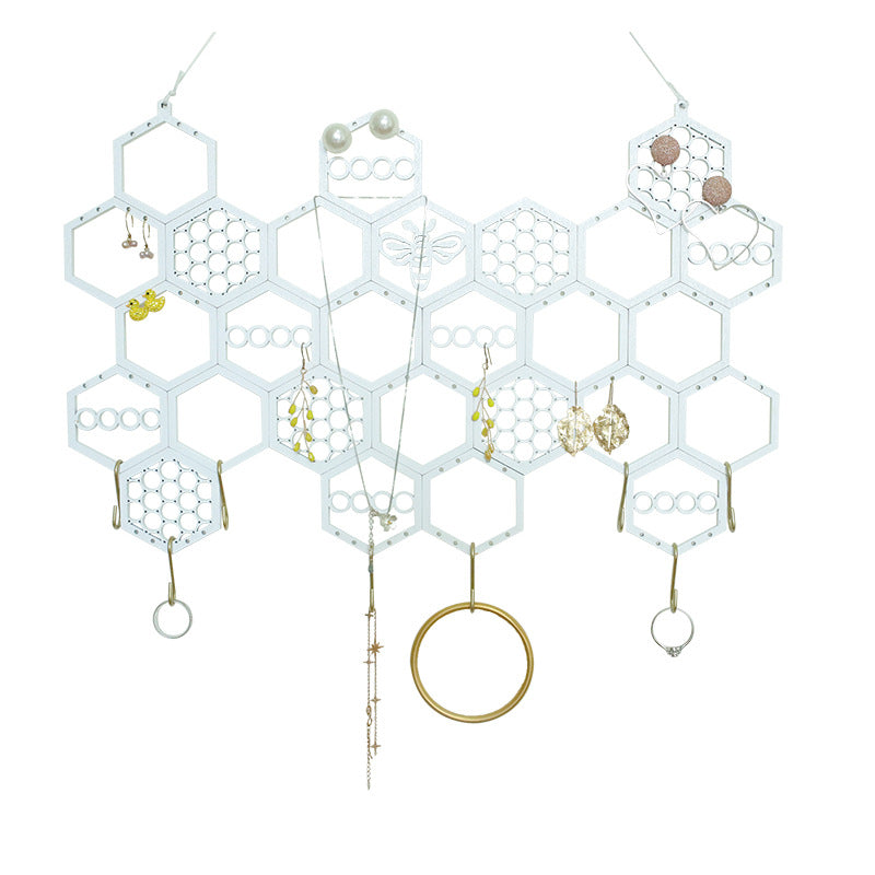 Earrings Jewelry Storage Rack Simple Honeycomb – Jewelry Gift Ideas — 1