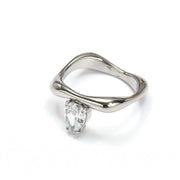 Inlaid Drop-shaped Zircon Irregular Titanium – Special Occasion Gifts — 6