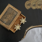 Aestheticism Snowflake Pearl Earrings Ins Female – Gifts for Her — 3