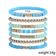 Retro Bohemian Polymer Clay Ball Bracelet Suit – Jewelry Gift Ideas — 10