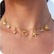 26 Bamboo Letter Necklace Starfish Shell Conch – Jewelry Gift Ideas — 19