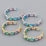 Shining Color Matching Round Ring Earrings – Special Occasion Gifts — 15