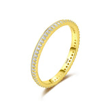 925 Silver Plating 14k Gold Full Diamond Simple Ring – Useful Gifts — 5