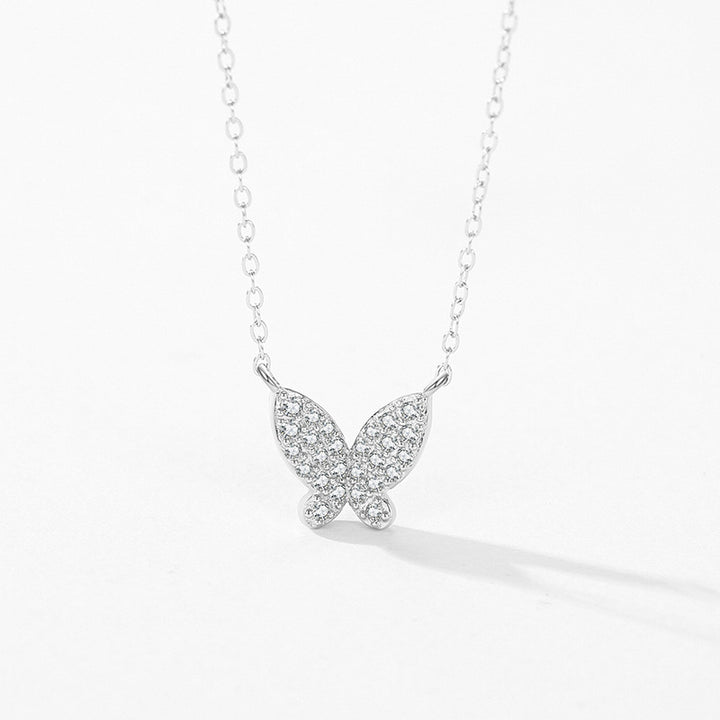 Butterfly Shiny Diamond-encrusted Necklace – Jewelry Gift Ideas — 6
