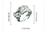 Silver Foil Paper Irregular Girls' Opening Ring – Useful Gifts — 3