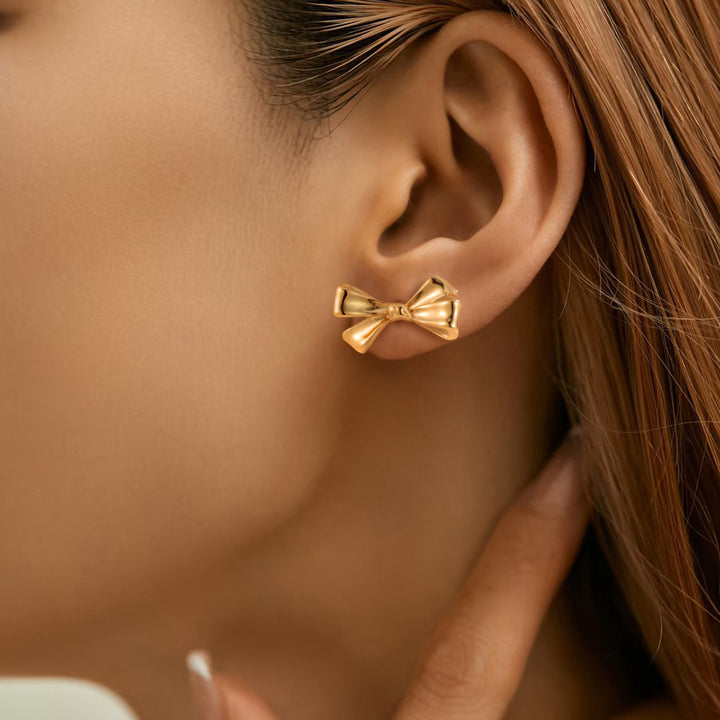 Sweet Trend Bow Stud Earrings Stylish – Special Occasion Gifts — 1
