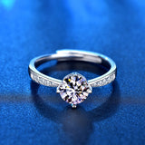 Women's S925 Sterling Silver One Carat Moissanite Ring – Gifts for Her — 4