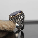 Vintage Pattern Ancient Dual Color Geometric Ring – Holiday Gift Ideas — 3