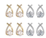 Women's Fashion Silver Pin Cross Zirconia Earrings – Stylish Gifts — 4