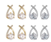 Women's Fashion Silver Pin Cross Zirconia Earrings – Stylish Gifts — 4