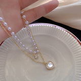 Summer Pearl Double Layer Love Necklace Girl – Jewelry Gift Ideas — 4