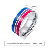 Ring Color 8mm Men's Same Color Flag Ring Foreign – Jewelry Gift Ideas — 15
