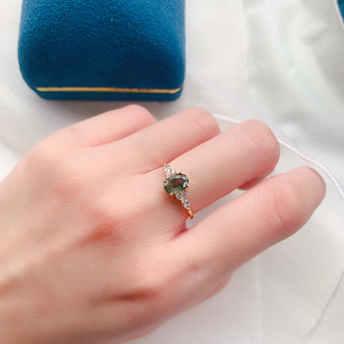 925 Silver Gilded Zircon Inlaid Women's Ring – Gifts for Her — 1