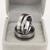 Fashion Flat Steel Tungsten Gold Ring – Stylish Gifts — 8